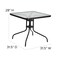 Flash Furniture 5PC Patio Set-31.5SQ Glass Table, 4 Black Chairs TLH-073A2303C-GG - alternate 4